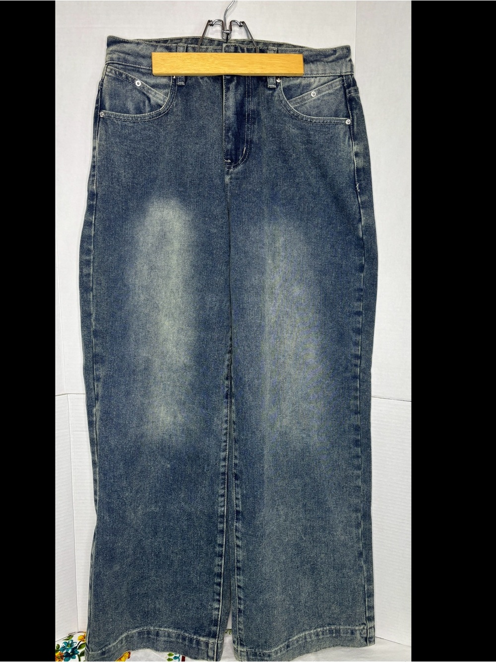 Emmiol Women’s High-Rise Baggy Wide Leg Jeans in Washed Blue